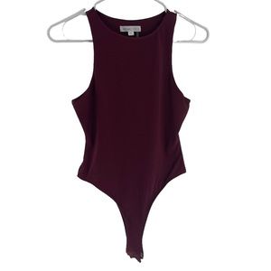 Maroon grey lab bodysuit size XS